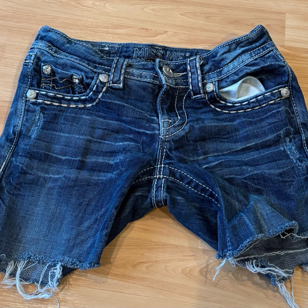 Miss Me Blue Denim/ Jean Shorts